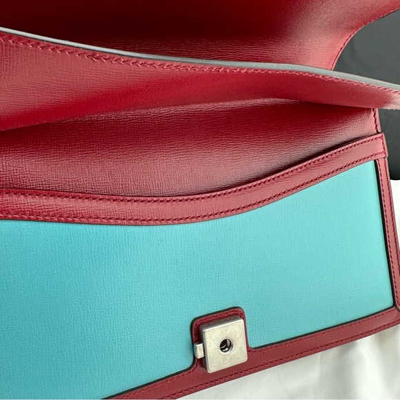 Gucci Small Dionysus Shoulder Bag in Ivory and Blue with Red Trim NEW W DUSTBAG - Picture 9 of 14